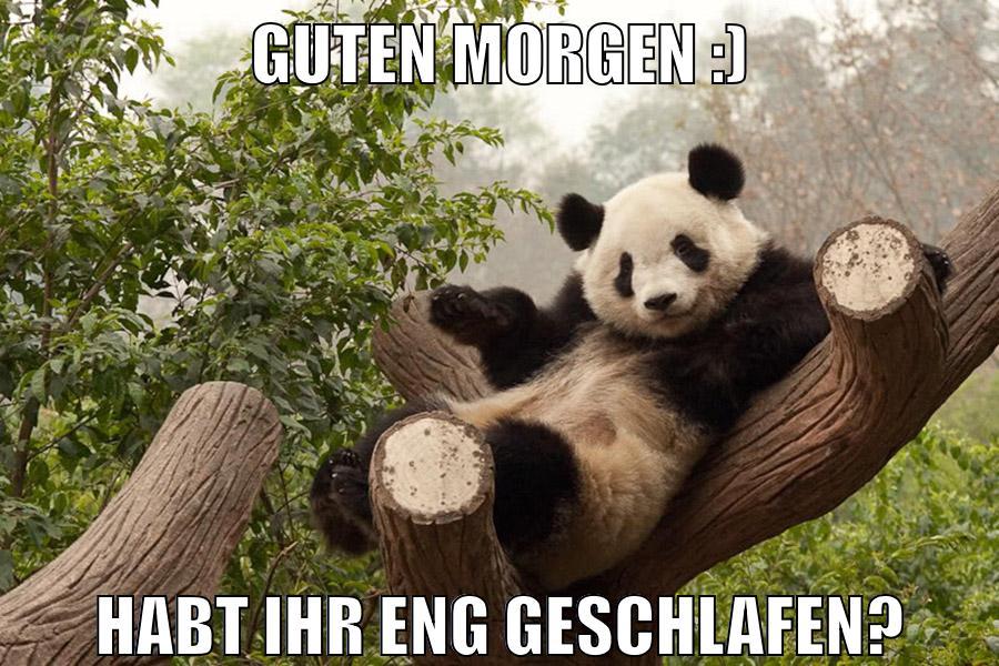 Guten Morgen :) HABT IHR ENG GESCHLAFEN?