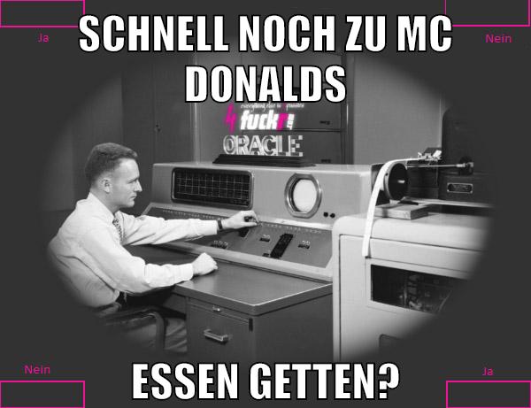 SCHNELL NOCH ZU MC DONALDS ESSEN GETTEN?