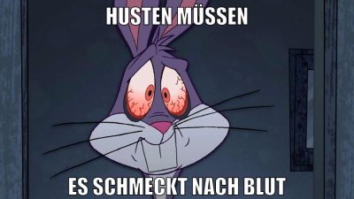 husten müssen es schmeckt nach blut