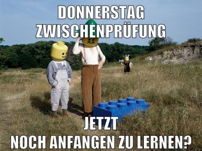 donnerstag zwischenprüfung jetzt noch anfangen zu lernen?