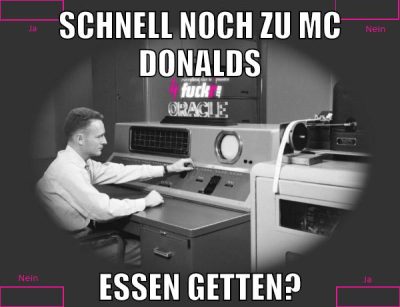 SCHNELL NOCH ZU MC DONALDS ESSEN GETTEN?