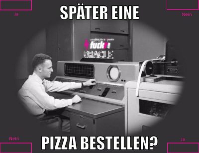 später eine pizza bestellen?