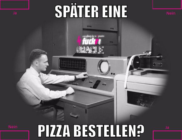 später eine pizza bestellen?