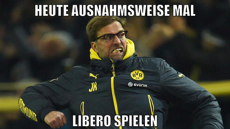 heute ausnahmsweise mal libero spielen