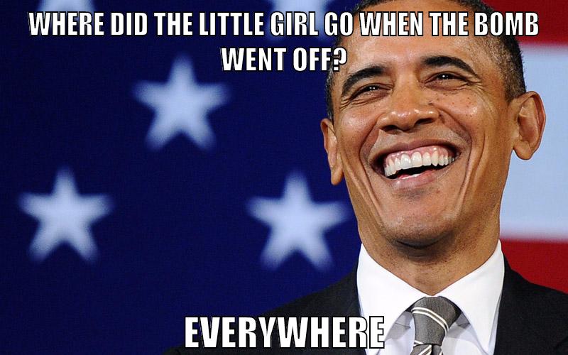 where did the little girl go when the bomb went off? everywhere