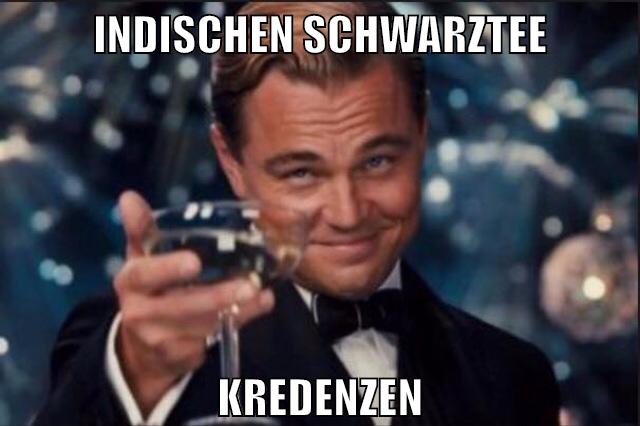 indischen schwarztee kredenzen