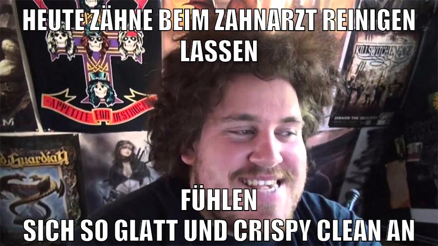 heute zähne beim zahnarzt reinigen lassen fühlen sich so glatt und crispy clean an