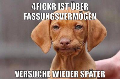 4fickr ist über fassungsvermögen versuche wieder später