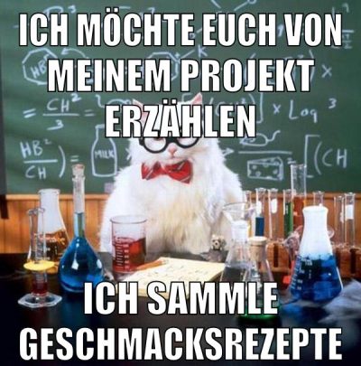 Ich möchte euch von meinem Projekt erzählen Ich sammle Geschmacksrezepte
