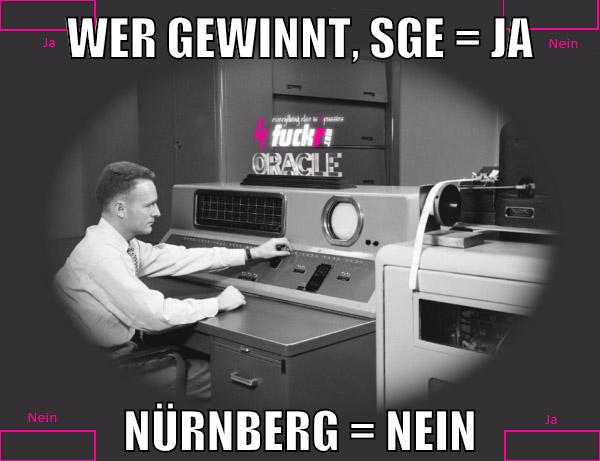 wer gewinnt, sge = ja nürnberg = nein