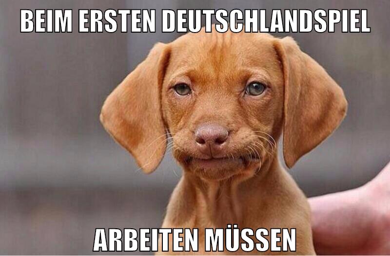 Beim ersten Deutschlandspiel arbeiten müssen