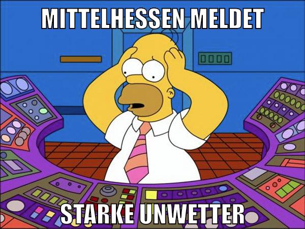 MITTELHESSEN MELDET STARKE UNWETTER