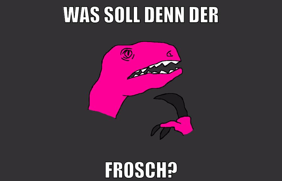 Was soll denn der Frosch?