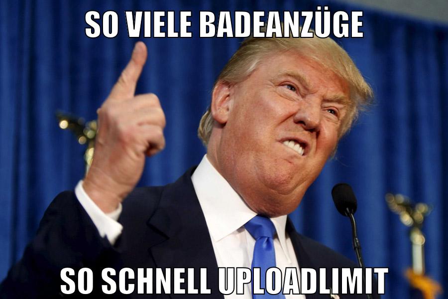 so viele badeanzüge so schnell uploadlimit