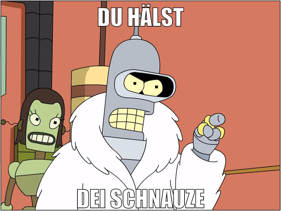 du hälst dei schnauze