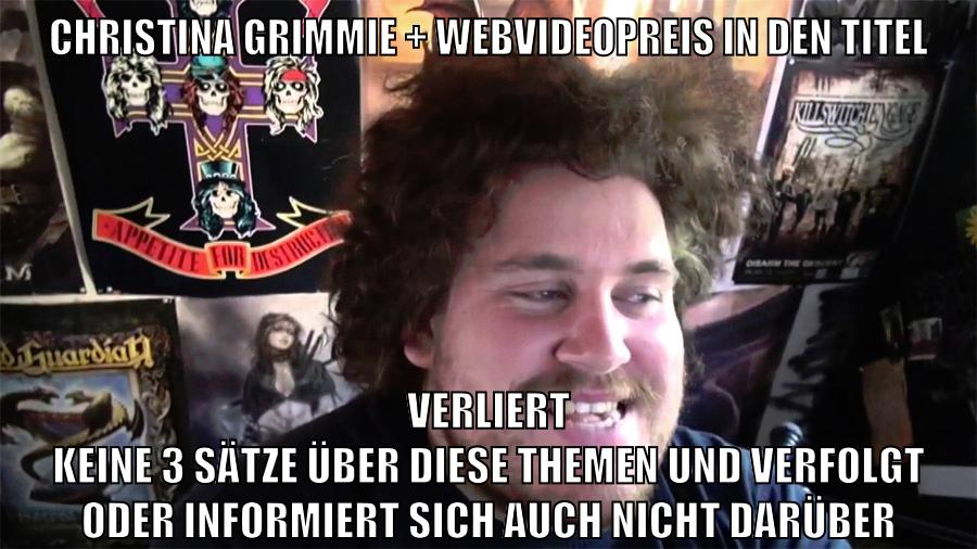 christina grimmie + webvideopreis in den titel verliert keine 3 sätze über diese themen und verfolgt oder informiert sich auch nicht darüber
