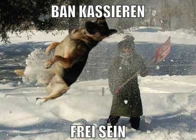 ban kassieren frei sein