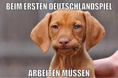 Beim ersten Deutschlandspiel arbeiten müssen