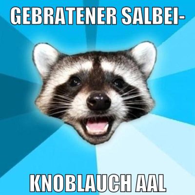 Gebratener Salbei- Knoblauch Aal