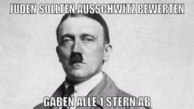 Juden sollten Ausschwitz bewerten Gaben ALle 1 Stern ab