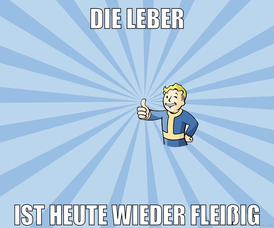 Die leber ist heute wieder fleißig