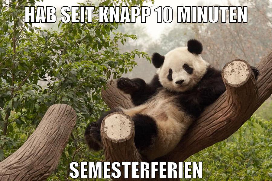 Hab seit knapp 10 Minuten Semesterferien
