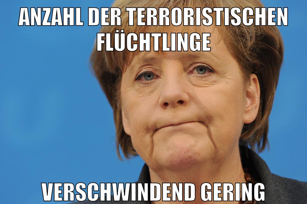 Anzahl der terroristischen flüchtlinge verschwindend gering