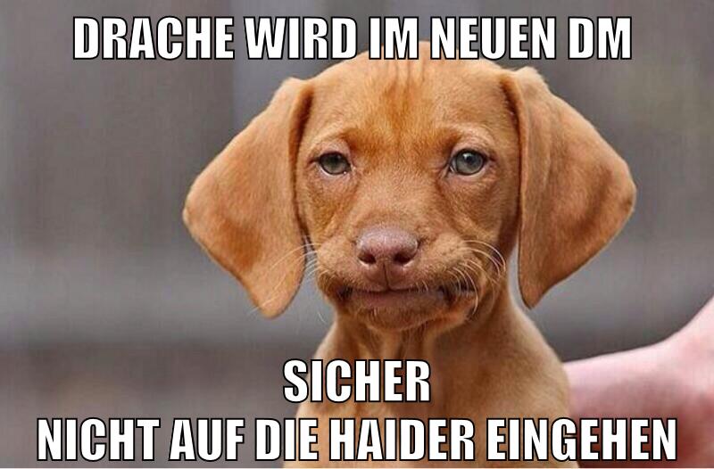 drache wird im neuen dm sicher nicht auf die haider eingehen