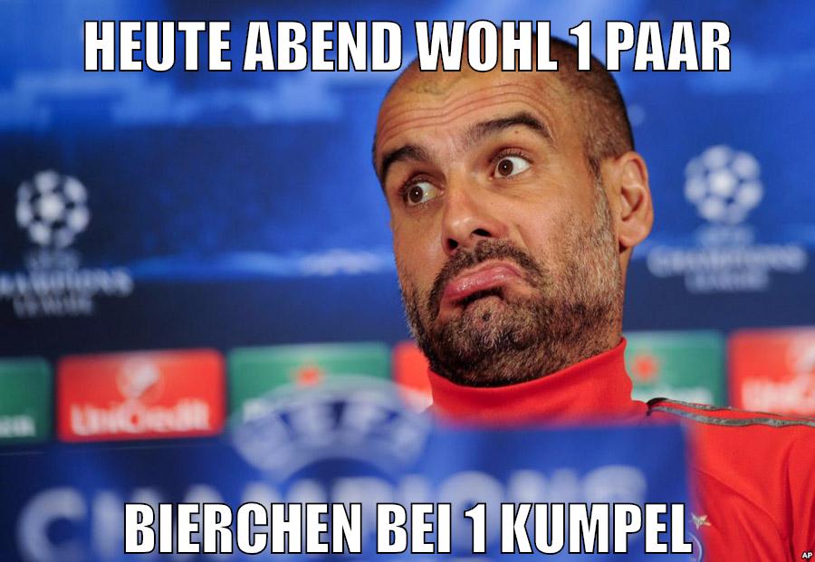 HEUTE ABEND WOHL 1 PAAR BIERCHEN BEI 1 KUMPEL