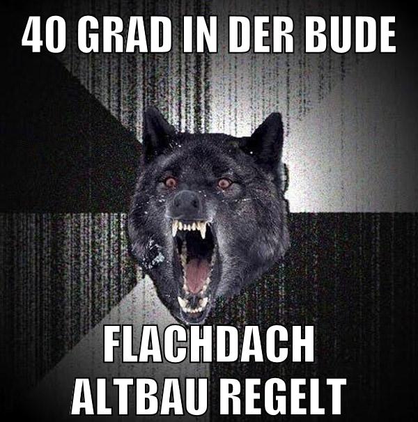 40 grad in der bude flachdach altbau regelt