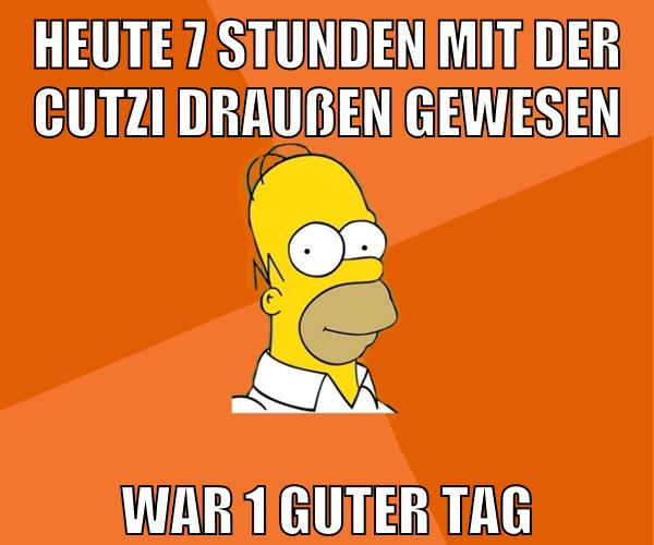 heute 7 stunden mit der cutzi draußen gewesen war 1 guter tag