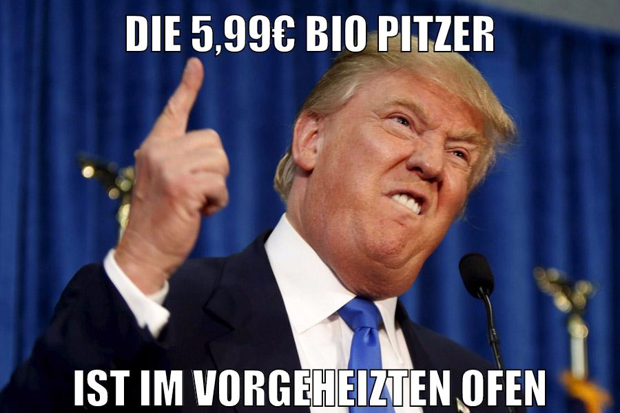 die 5,99€ bio pitzer ist im vorgeheizten ofen