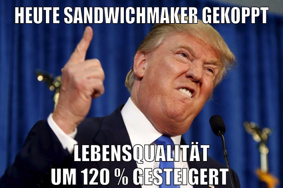 heute Sandwichmaker gekoppt Lebensqualität um 120 % gesteigert