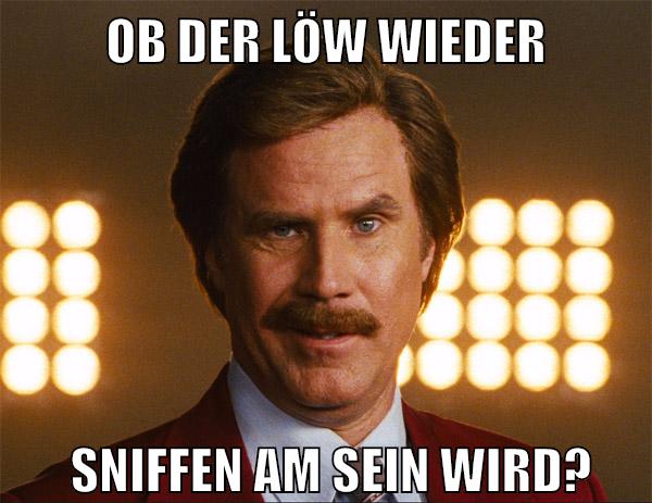 Ob der Löw wieder sniffen am sein wird?