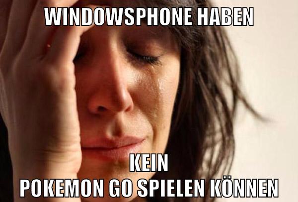windowsphone haben kein pokemon go spielen können