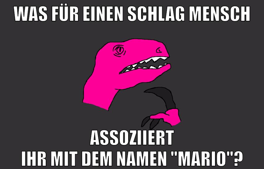 WAS FÜR EINEN SCHLAG MENSCH ASSOZIIERT IHR MIT DEM NAMEN "MARIO"?