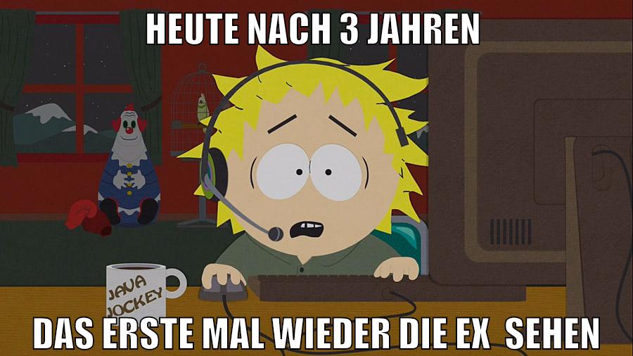 heute nach 3 jahren das erste mal wieder die ex  sehen