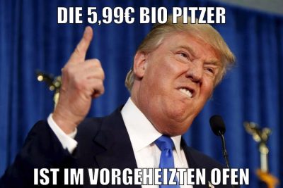die 5,99€ bio pitzer ist im vorgeheizten ofen