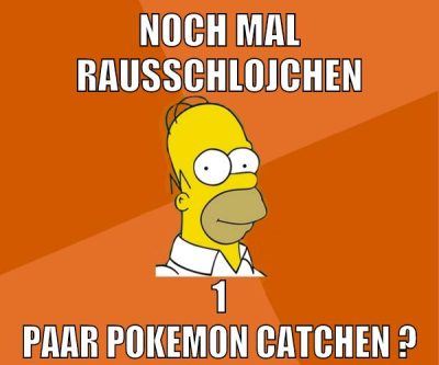 noch mal rausschlojchen 1 paar pokemon catchen ?