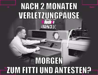 nach 2 monaten verletzungpause morgen zum fitti und antesten?