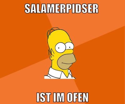 salamerpidser ist im ofen