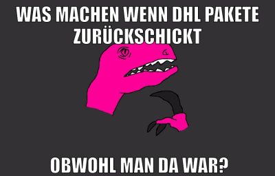 WAS MACHEN WENN DHL PAKETE ZURÜCKSCHICKT OBWOHL MAN DA WAR?