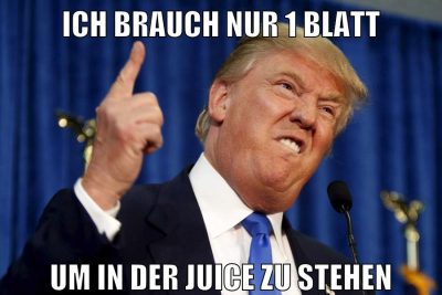 ich brauch nur 1 blatt um in der juice zu stehen