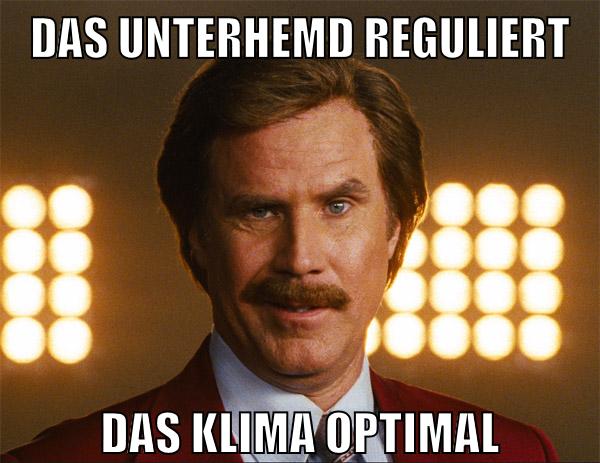 das unterhemd reguliert das klima optimal