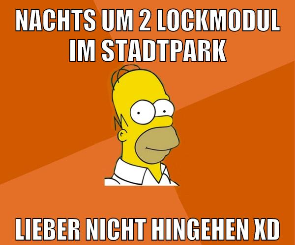 nachts um 2 lockmodul im stadtpark lieber nicht hingehen xD