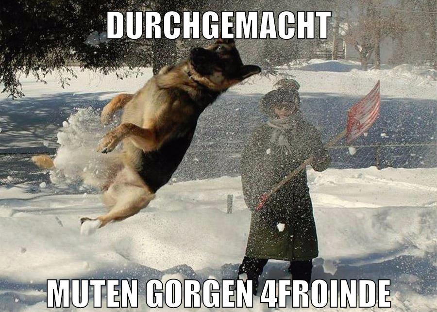 durchgemacht Muten Gorgen 4Froinde