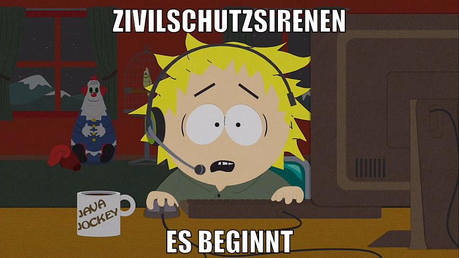 ZIVILSCHUTZSIRENEN ES BEGINNT