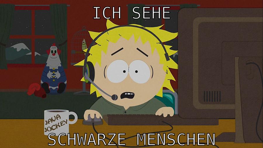 Ich sehe schwarze Menschen