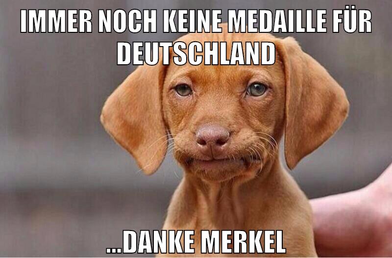 immer noch keine medaille für deutschland ...danke merkel