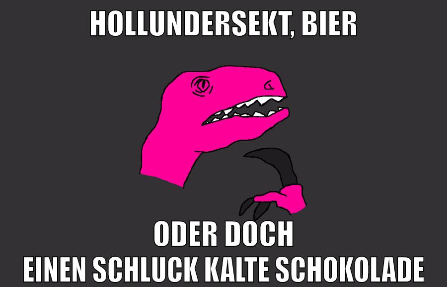 Hollundersekt, Bier oder doch einen schluck kalte schokolade